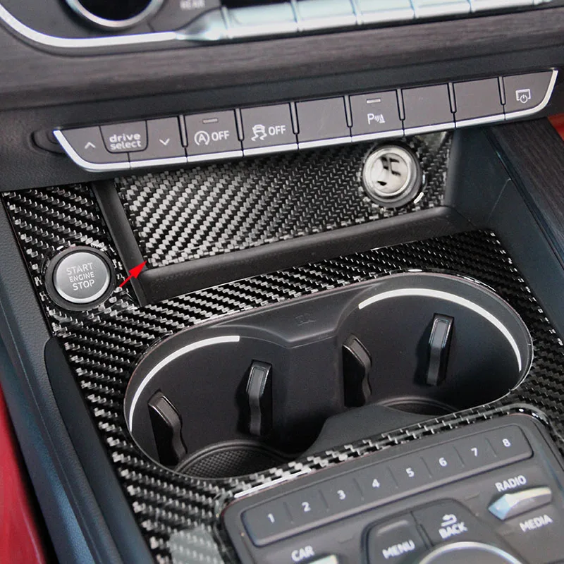 100% отделка панели прикуривателя из углеродного волокна для Audi A4 B9 17 19 и A5 2018 2019|audi