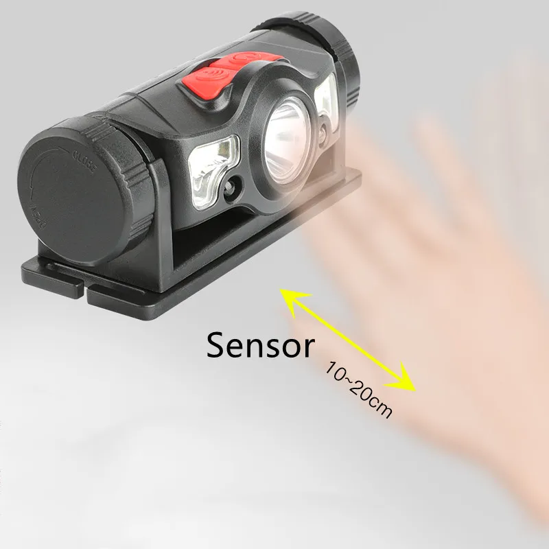 Водонепроницаемый светодиодный налобный фонарь XPG Рабочий с магнитом красный