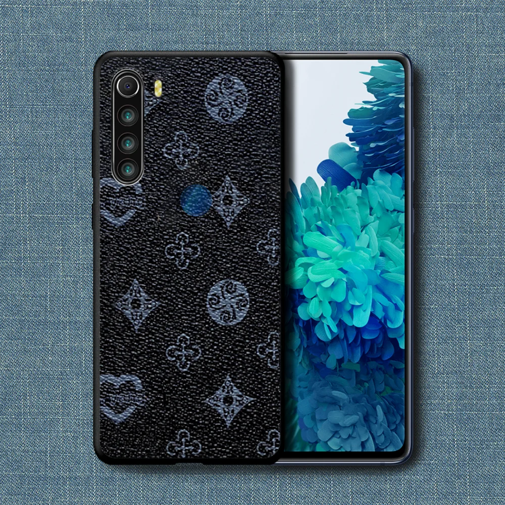 

Luxury Brand Square Flower Phone Case For Xiaomi Redmi Note 7 8 8T 9 9S 4X 7 7A 9A K30 Pro Ultra black Hoesjes Luxury Prime Soft