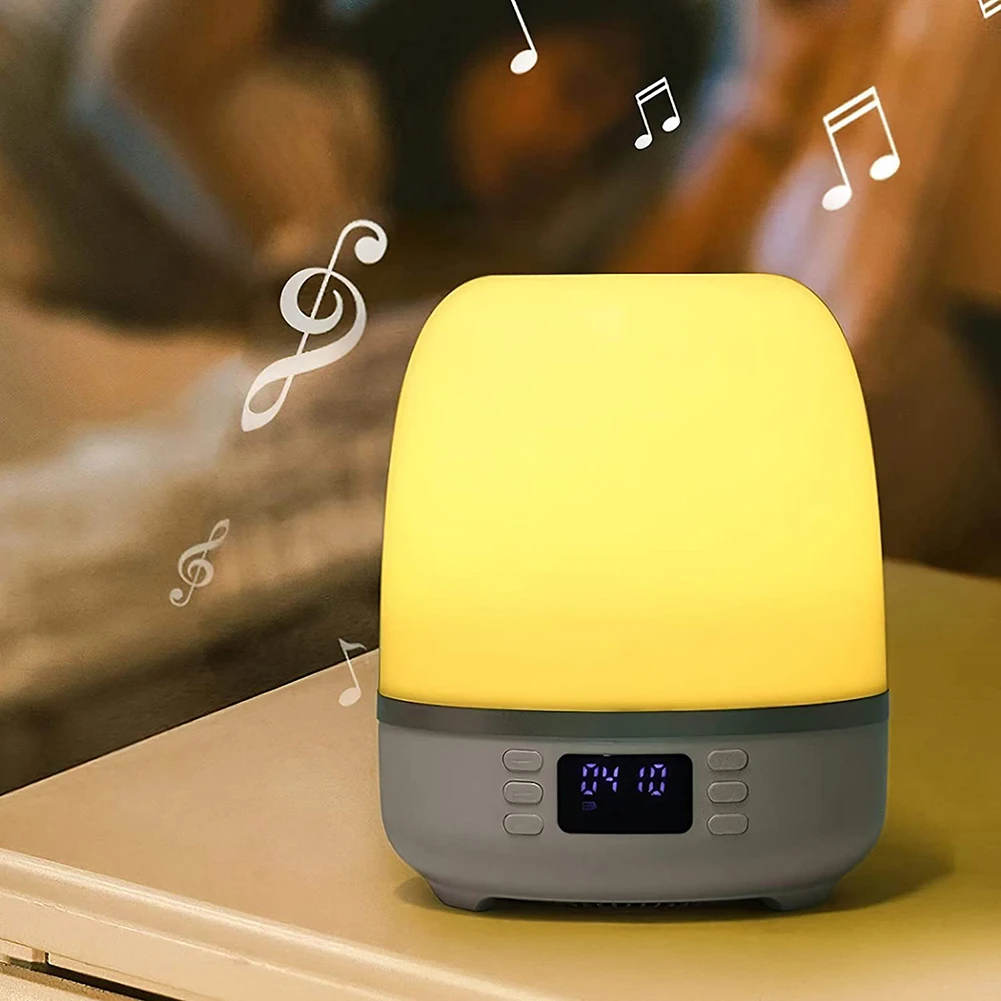 

Bluetooth-Compatible Speaker Projection Lamp LED Night Light Alarm Clock Projector Night Light Kids Gift