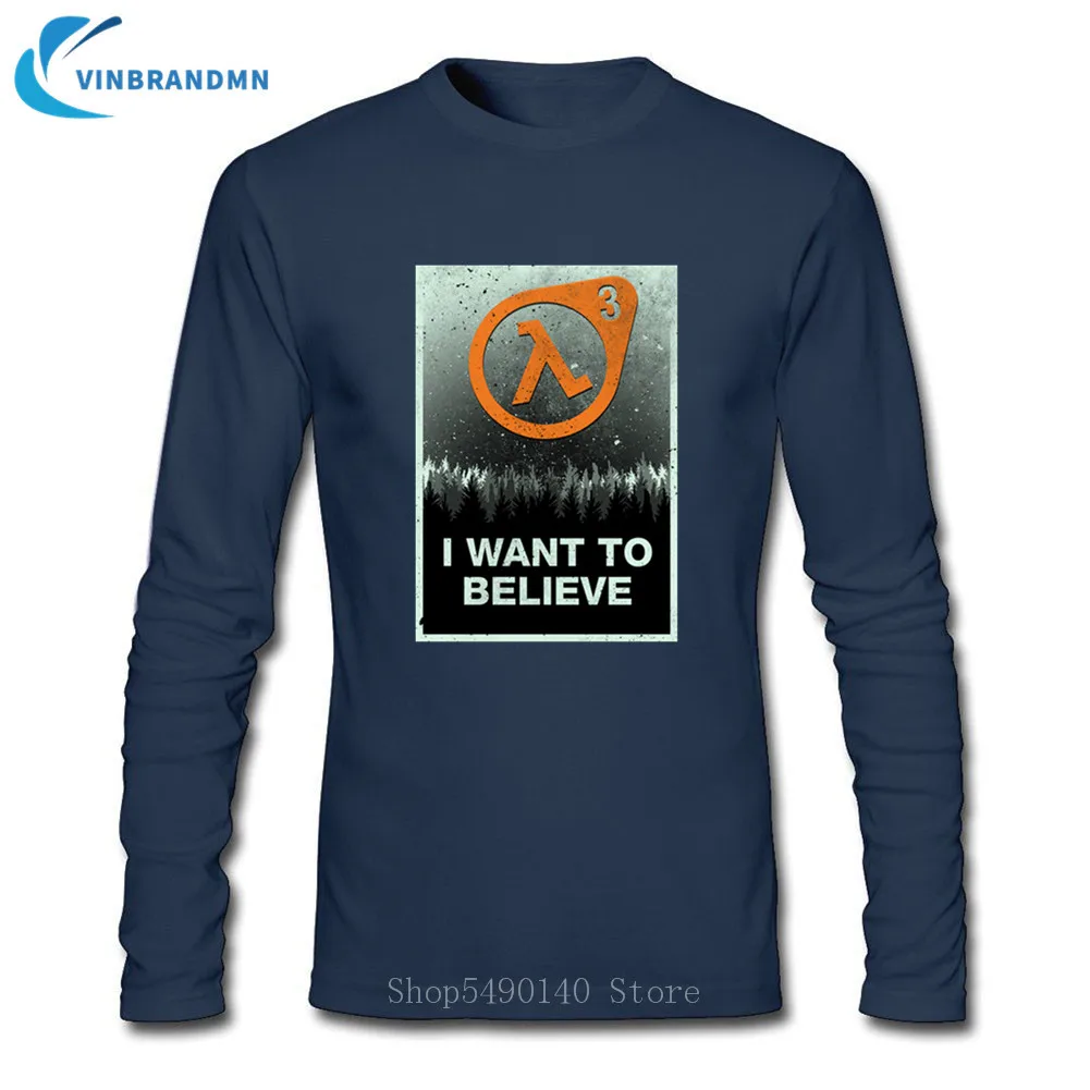 Футболка Half Life 3 I Want To Believe футболка из 100% хлопка Милая Классическая с длинными