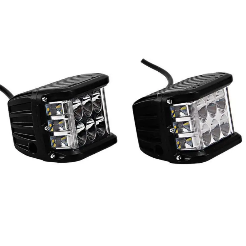

Car Headlight Bulb 4"Inch LED Pods Work Light Bar White & Amber Strobe Lamp Combo For ATV SUV TRUCK Car Headlight Bulb