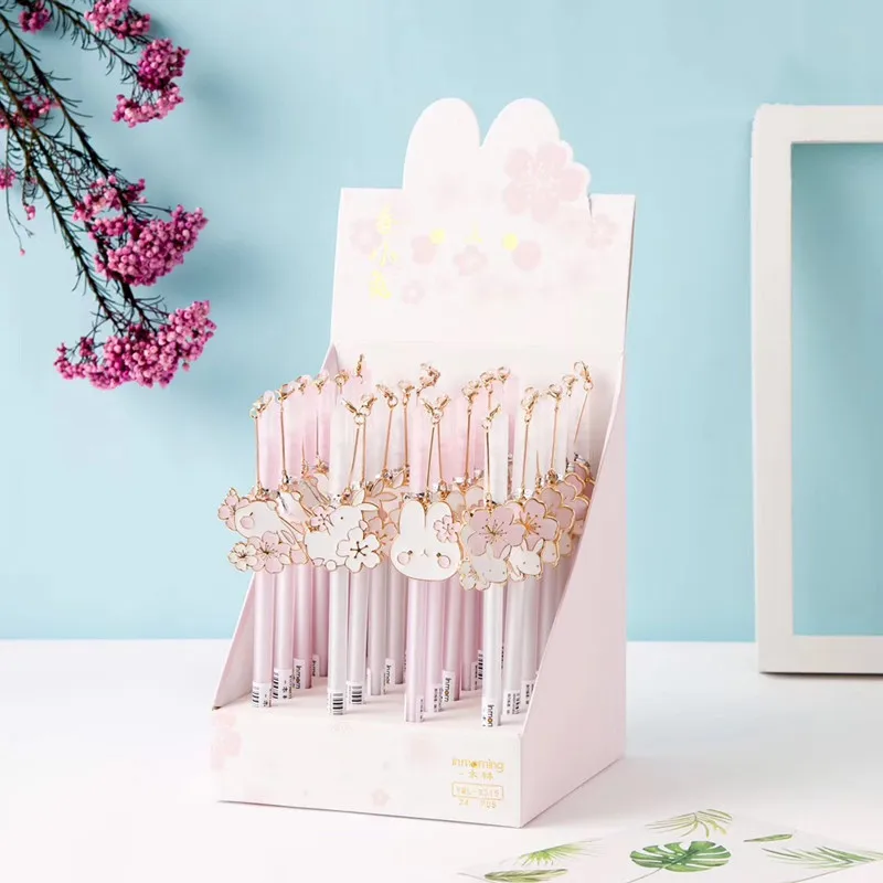0 5 мм Весенний кролик Сакура Вишня кулон гелевая ручка подпись Escolar Papelaria школьные