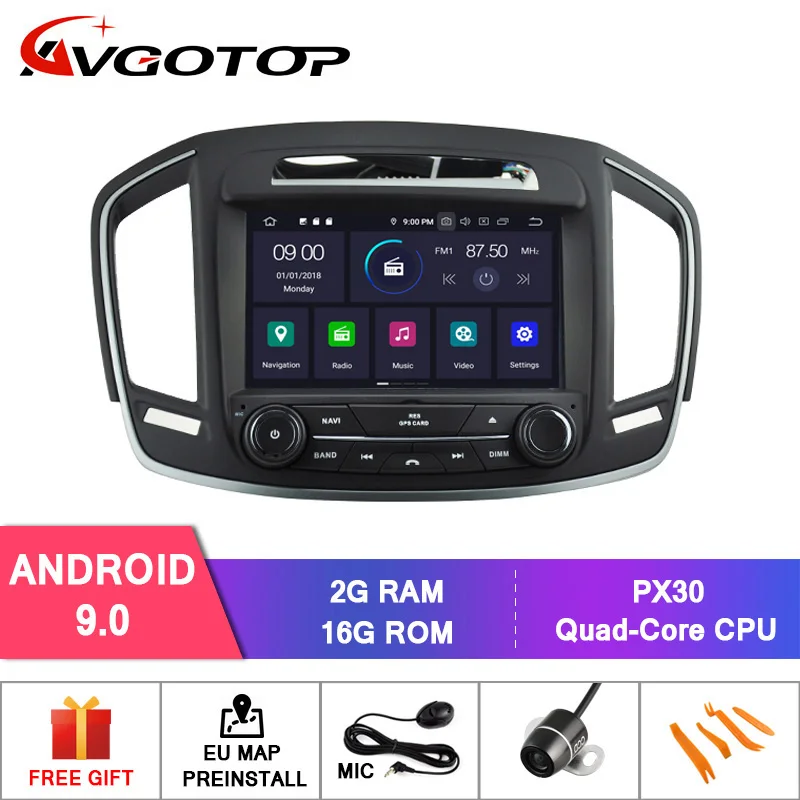 AVGOTOP Android 9,0 4 Гб+ 64 ГБ Автомобильный dvd-плеер для OPEL INSIGNIA ips HD экран навигации