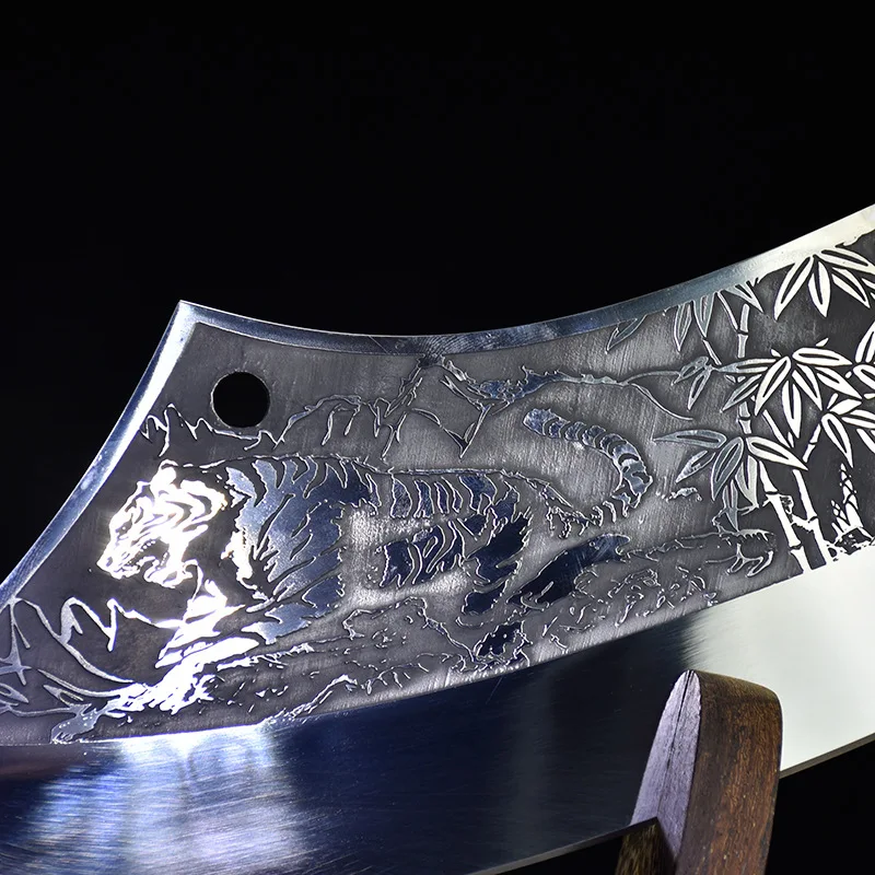 

Household Hand Forged Sliced Chopping Knife Ghost Hand-made Sharp Cleaver Meat Chopping Slicing Vegetables Chef Knife