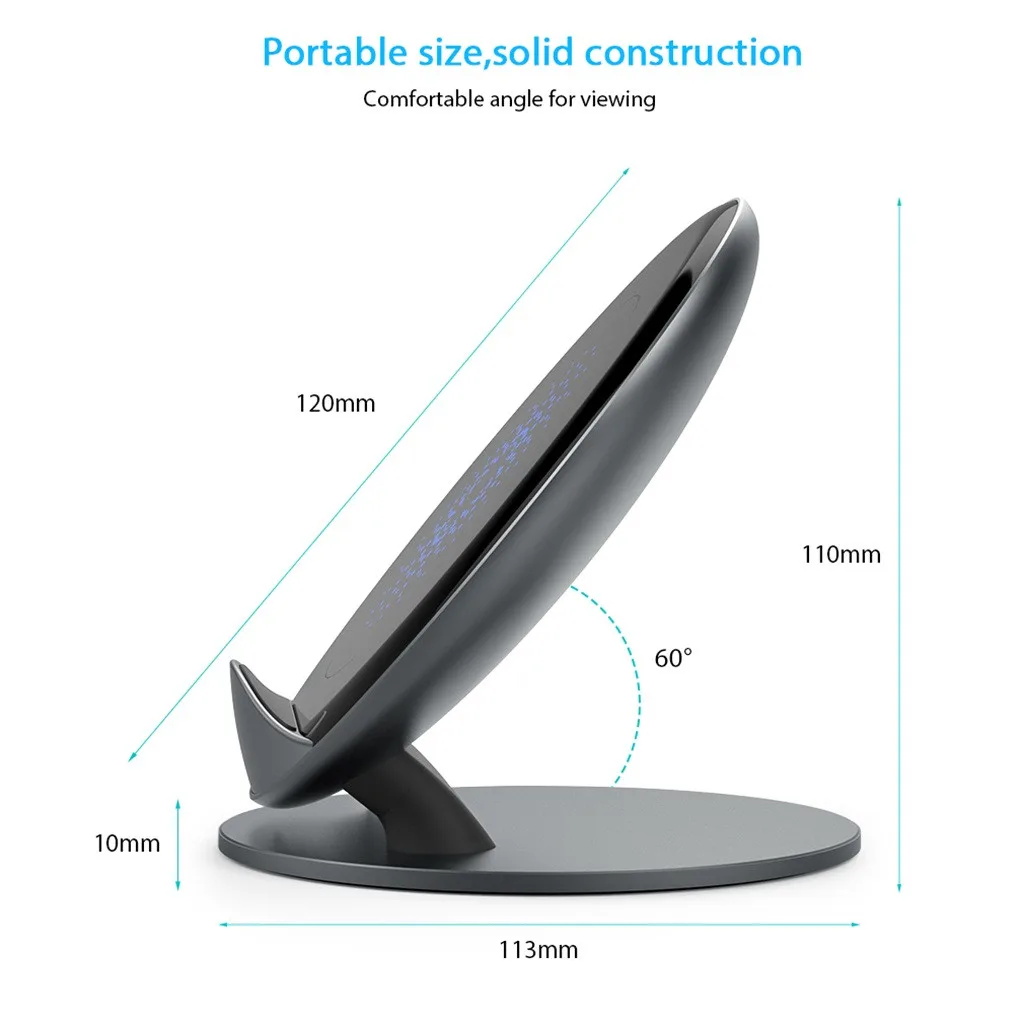 Ouhaobin Qi Wireless Charger For iPhone XS /XS MAX/XR Fast Charging Pad Stand Dock Holder Samsung Galaxy S9/S9 Plus | Мобильные