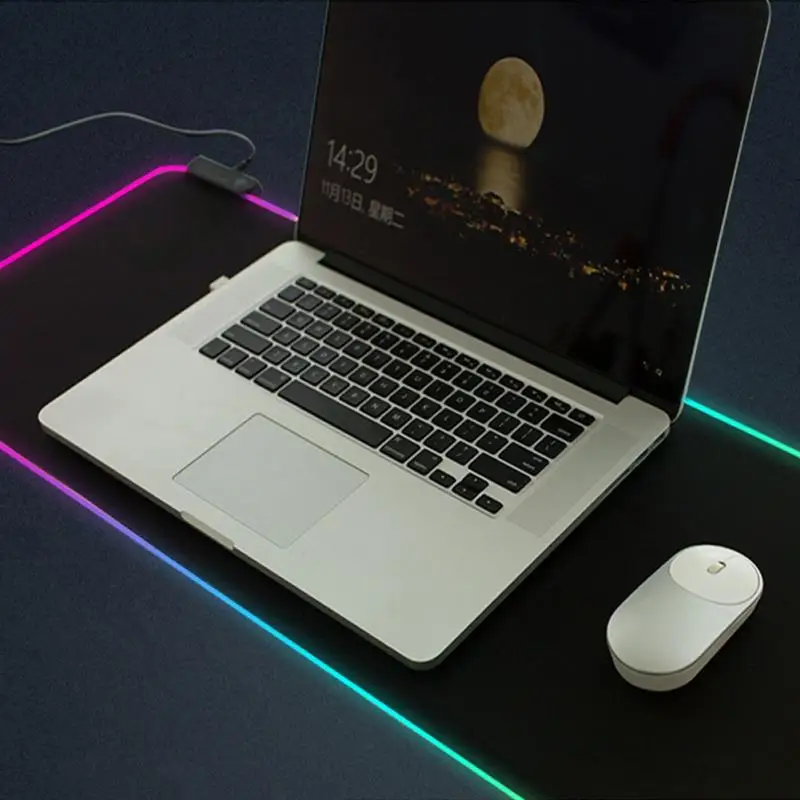Светодиодный светильник Мышь pad RGB клавиатуры крышка стола-коврик красочные