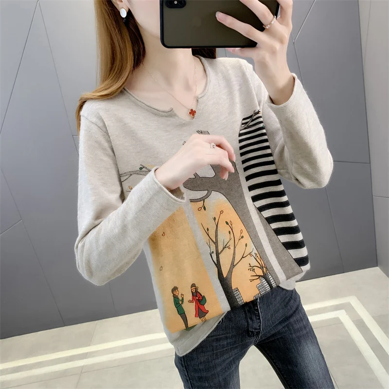 

Room 207766 on 3 ranked no. 1 】 collaosed v-neck stripe graffiti turtleneck sweater [1257] 44