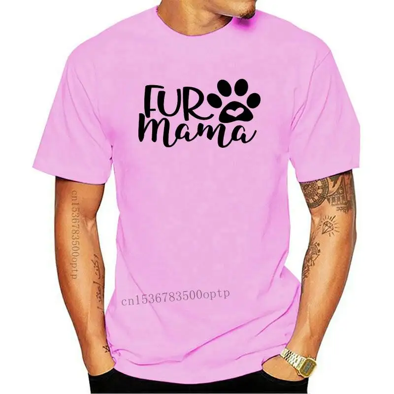 

Women 2021 Fur Dog Mama Cat Print Funny Animal Pet Lady Clothing Ladies Graphic Female Womens Top T Shirt T-shirts Tee T-Shirt
