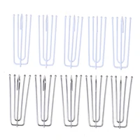 50pcs four fork metal anti rust curtain tape hook curtain cloth ring clamp top rod stainless steel curtain accessories 7x2 5cm