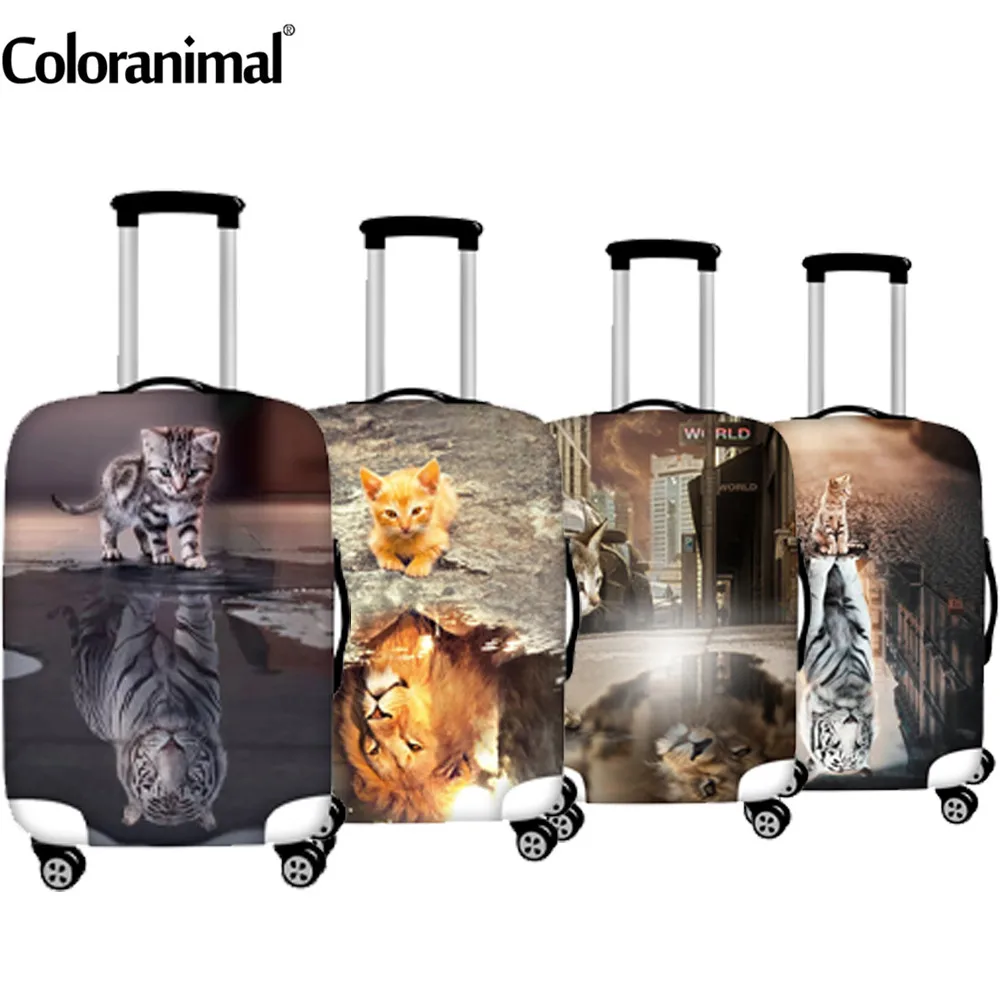 Чехол для чемодана Coloranimal 3D отражающий чехол с принтом льва/тигра