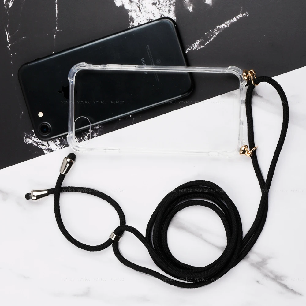Clear Acrylic Cases With Crossbody Lanyard For iPhone 11 Pro Max X XR XS 8 7 6 S 6S Plus Necklace Shoulder Strap Phone Case |