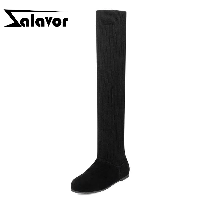 Сапоги женские выше колена на плоской подошве размеры 30 44|Ботфорты| |