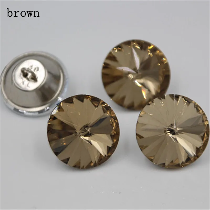 50 шт./лот цветные Хрустальные стеклянные пуговицы 20/25 мм для украшения дивана