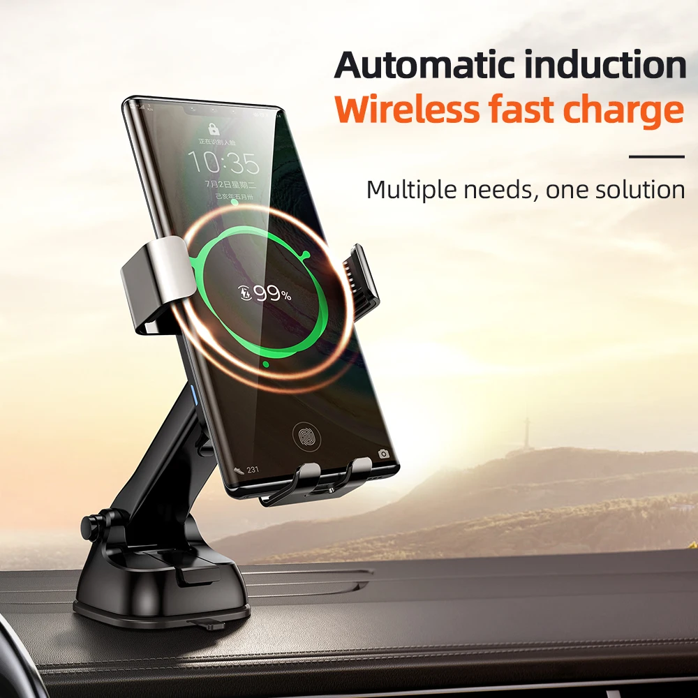 joyroom 15w qi wireless car phone holder charger intelligent infrared fast charger stand car phone holder for iphone huawei free global shipping