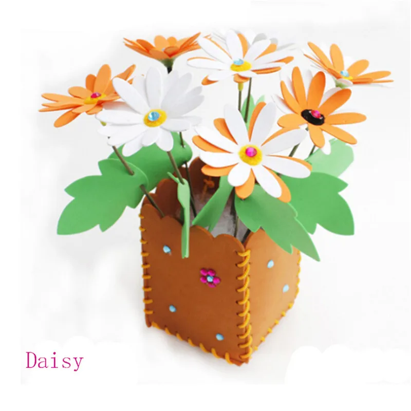 1 шт./компл. милые EVA цветочные горшки детские ручной работы детский сад Diy