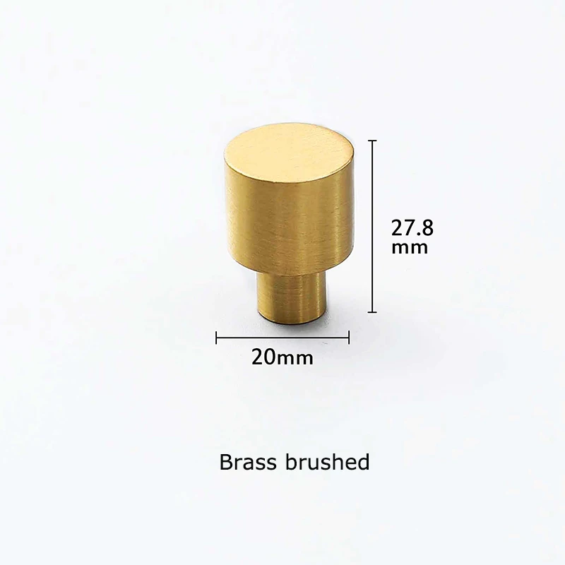 Brass brushed PVD золото/твердая латунь ручки для мебели шкаф комод Ящик Чемодан ручка с винтами черные ручки - Цвет: Brass brushed
