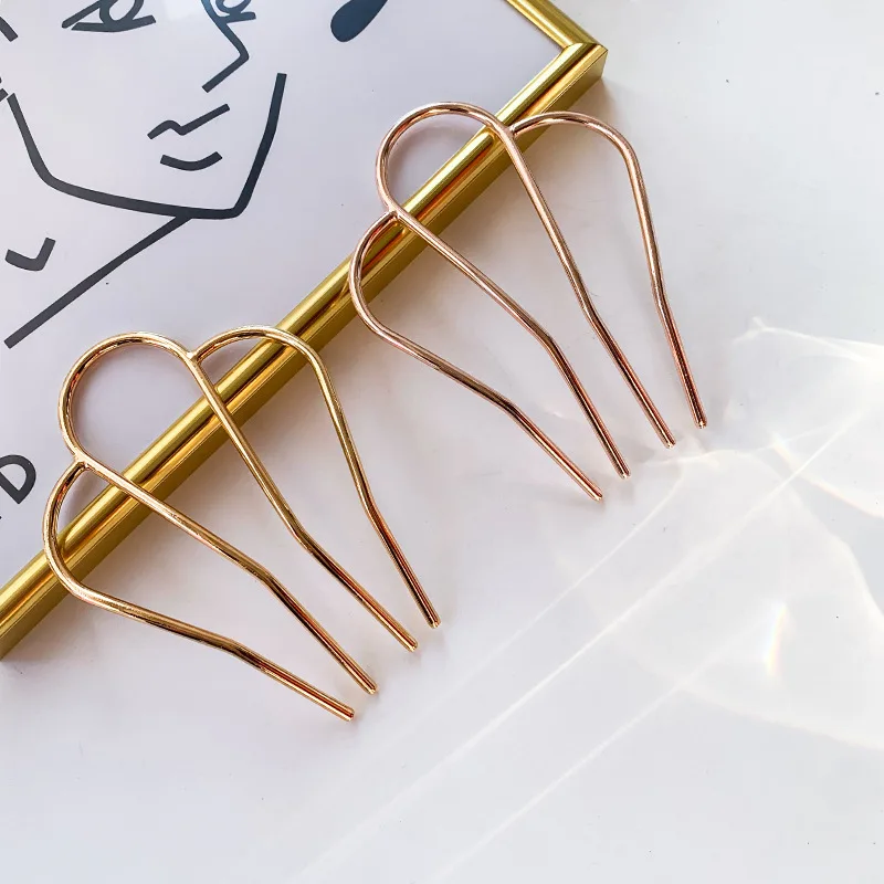 

Korean Metal Hair Sticks Women Hairpins Elegant Simple Solid Color Hair Clips Girls Hair Sticks Hair Accessories Hairpin New