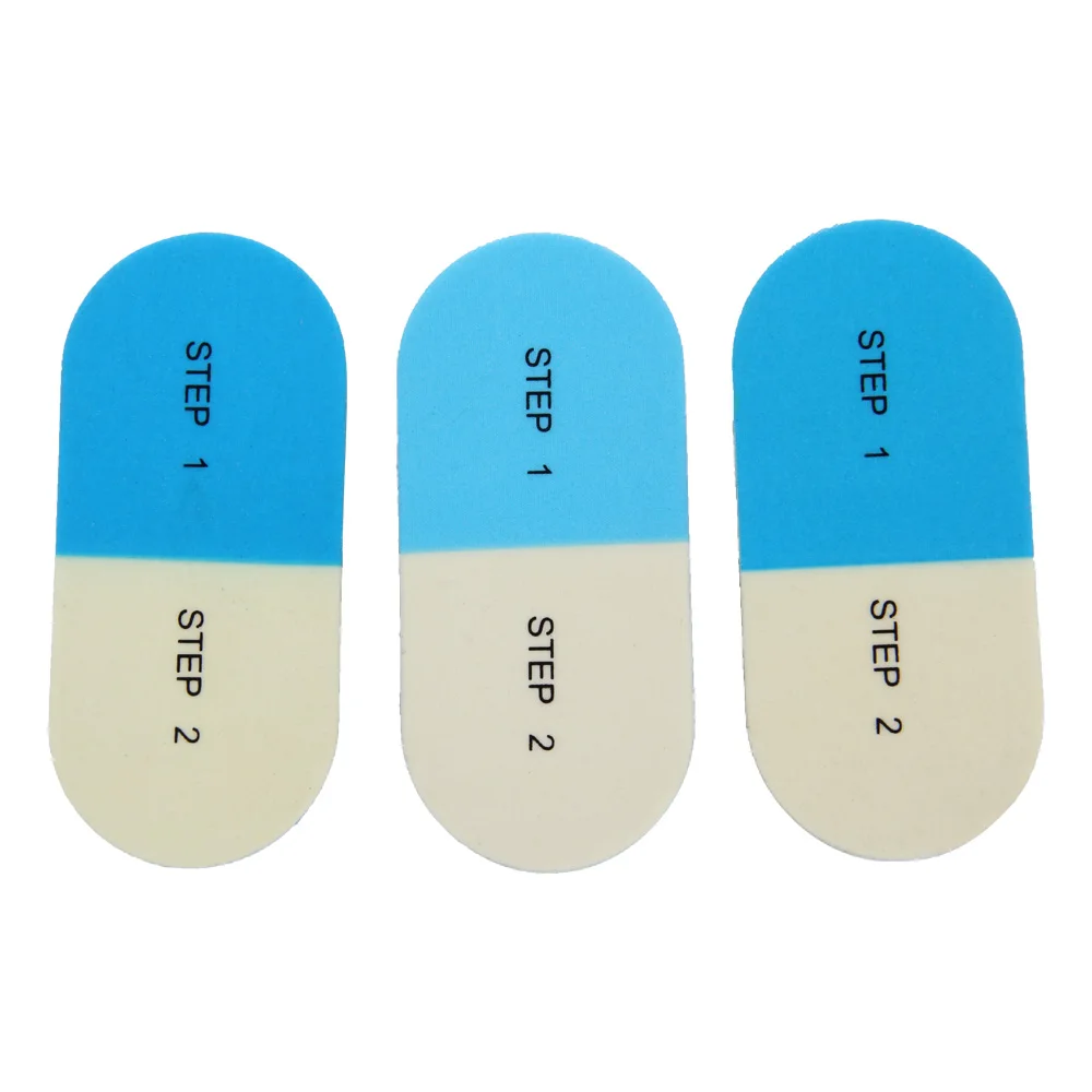 10 шт./лот 4-ступенчатая пилка для ногтей буфер Полировочный блок Полировочная