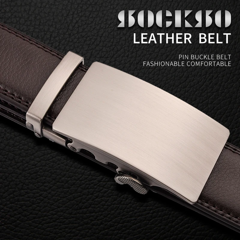 Модный автоматический ремень с пряжкой из воловьей кожи высококачественные