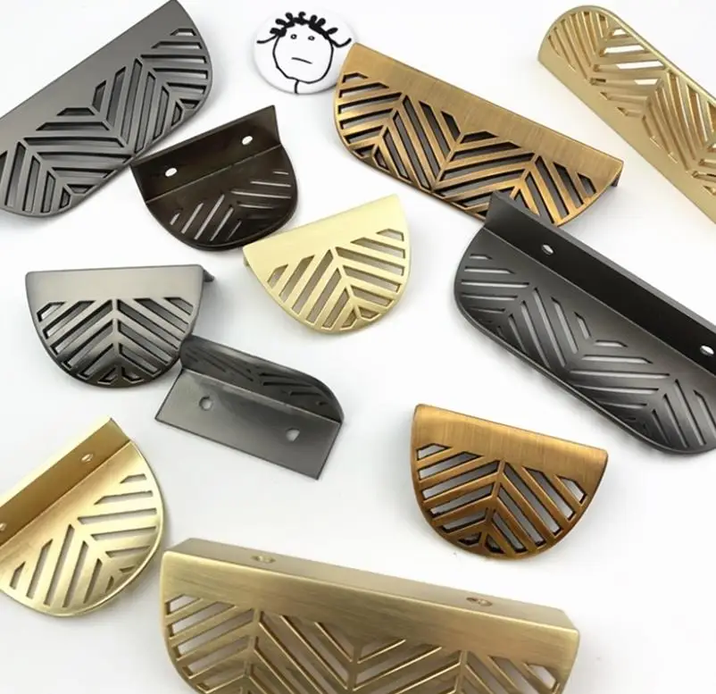 Ручка для шкафа из цинкового сплава в скандинавском стиле форме листа стиль