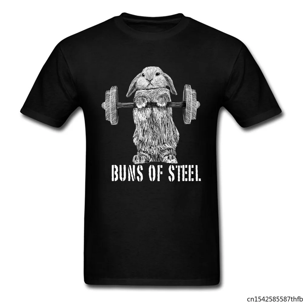 

Buns of Steel Weight Otter Funny Tshirt Black Weightlifting Animal New Pure Tops T Shirt Cotton Fitness Bodybuilding