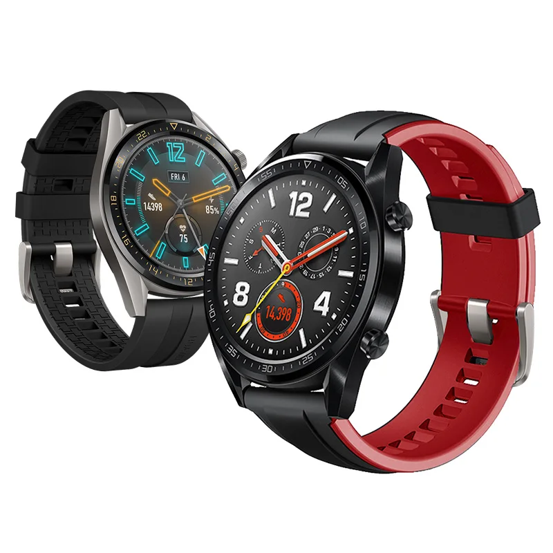 Браслет силиконовый для Huawei Watch GT 2 pro 2e браслет honor magic watch Amazfit GTR 47 мм gtr2 Stratos 3 22