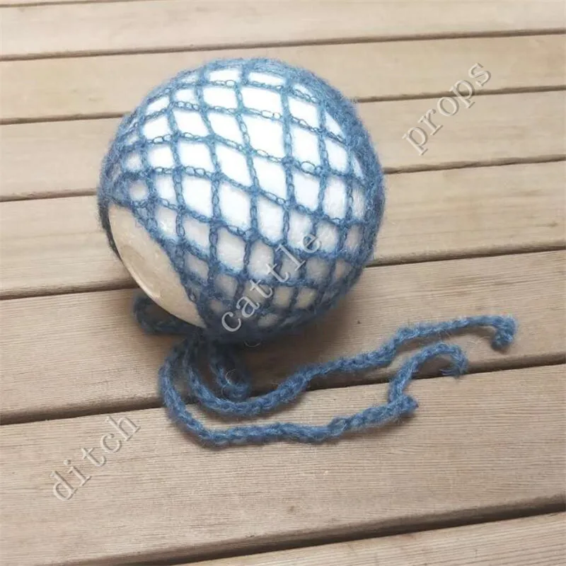 Accesorios de fotograf&iacute;a para reci&eacute;n nacido, gorro de Mohair tejido a mano, gorro de fondo para fotograf&iacute;a-0