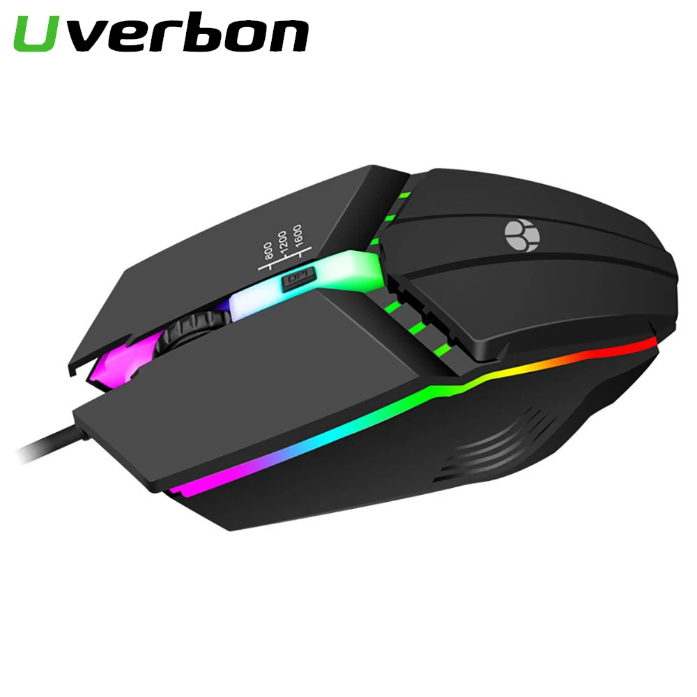 

1600DPI USB Wired Gaming Mouse Optical Computer Mouse Suitable for PC Notebook Computer 4 Button LED Light Mechanical Mouse
