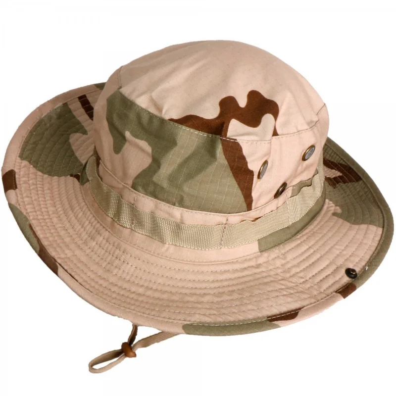 3-Color-Desert Тактический в стиле армии США Boonie шляпа Военная Мужская хлопковая камуфляжная кепка Пейнтбол снайперская страйкбольная крышка ведра s Охота Рыбалка на открытом воздухе охотничьи шляпы - Color: 3-Color-Desert