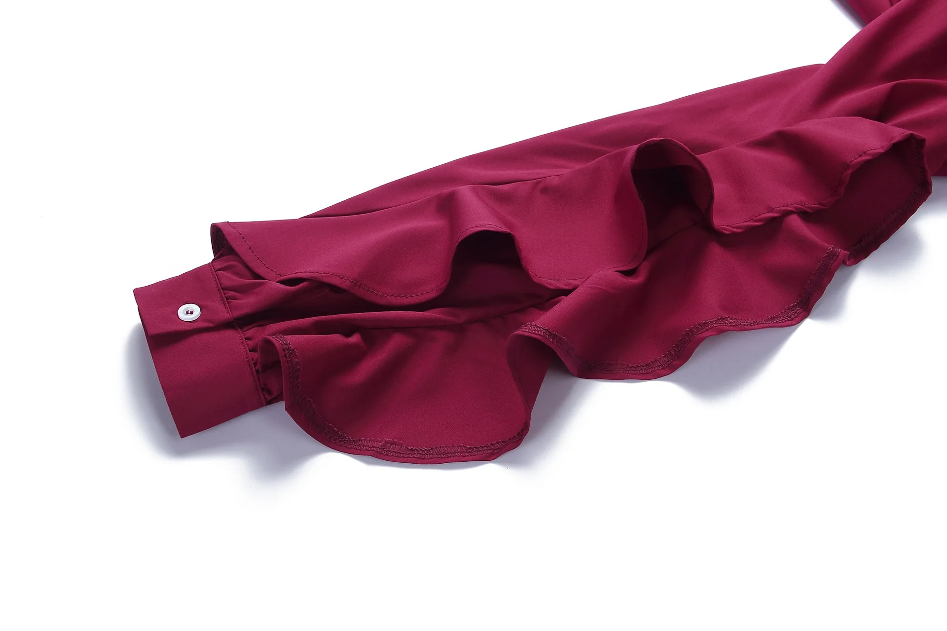 

Women 2020 Sweet Fashion Ruffled Pink Wine Red Mini Dress Vintage Lapel Collar Puff Sleeve Female Dresses Chic Vestidos Mujer