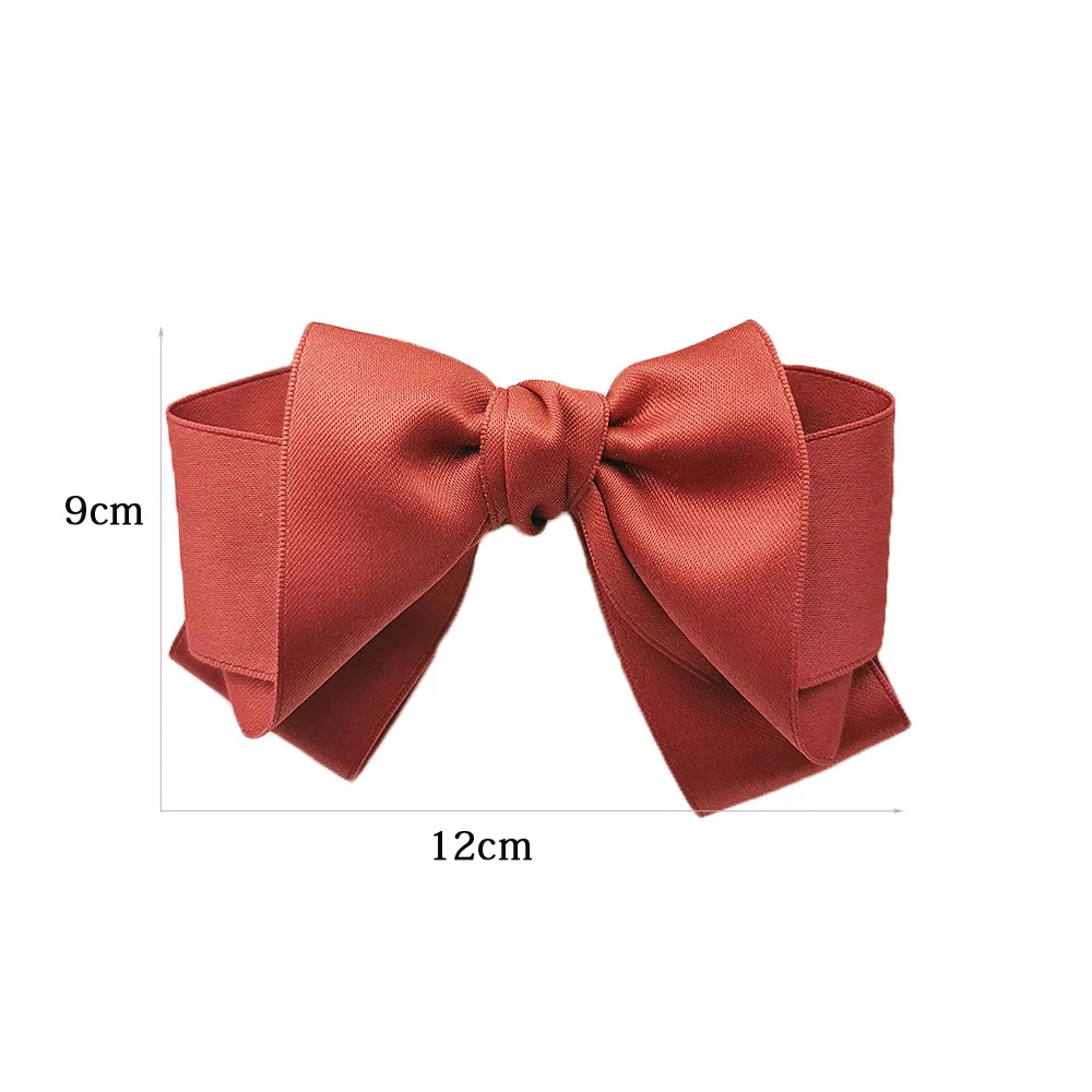 

1PC Sweet Ribbon Hairpin Pure Color Bow Barrette For Woman Temperament All-match Hairgrip Girls Headwear Hair Accessories 2021