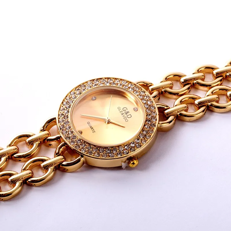 

G&D GOLD SLIVER STAINLESS STEEL WATCHES WOMEN TOP BRAND LUXURY CASUAL CLOCK LADIES WRIST WATCH RELOGIO FEMININO