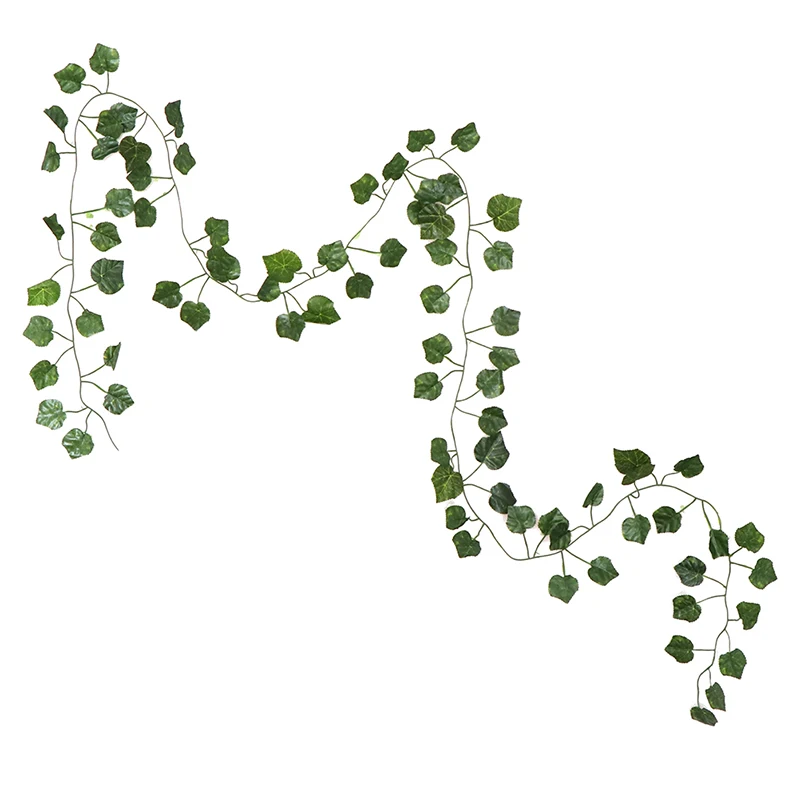 

Зеленые шелковые искусственные подвесные искусственные растения 200 см, листья винограда, 1 шт., сделай сам для дома, свадебное украшение, дек...