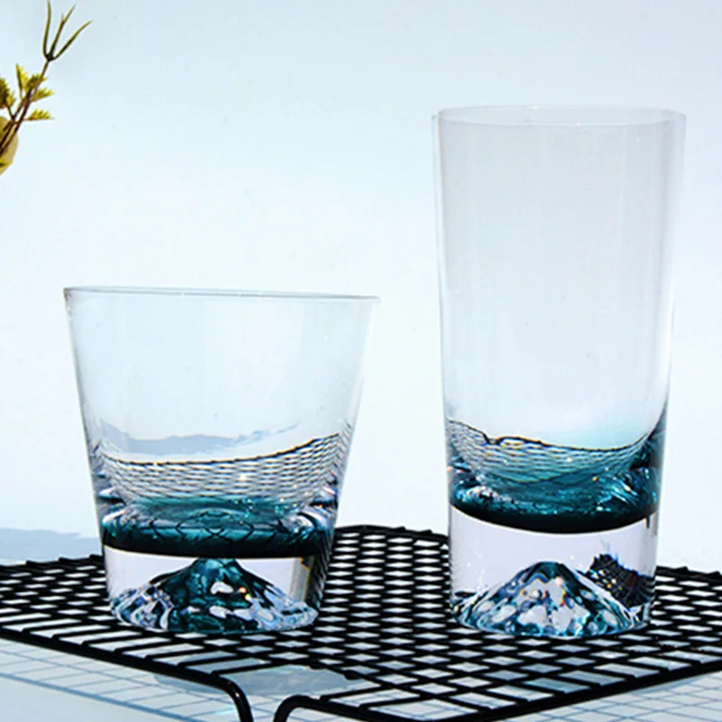 Чернила Синий Айсберг чашка Лимон Стекло напиток японский креативный снег