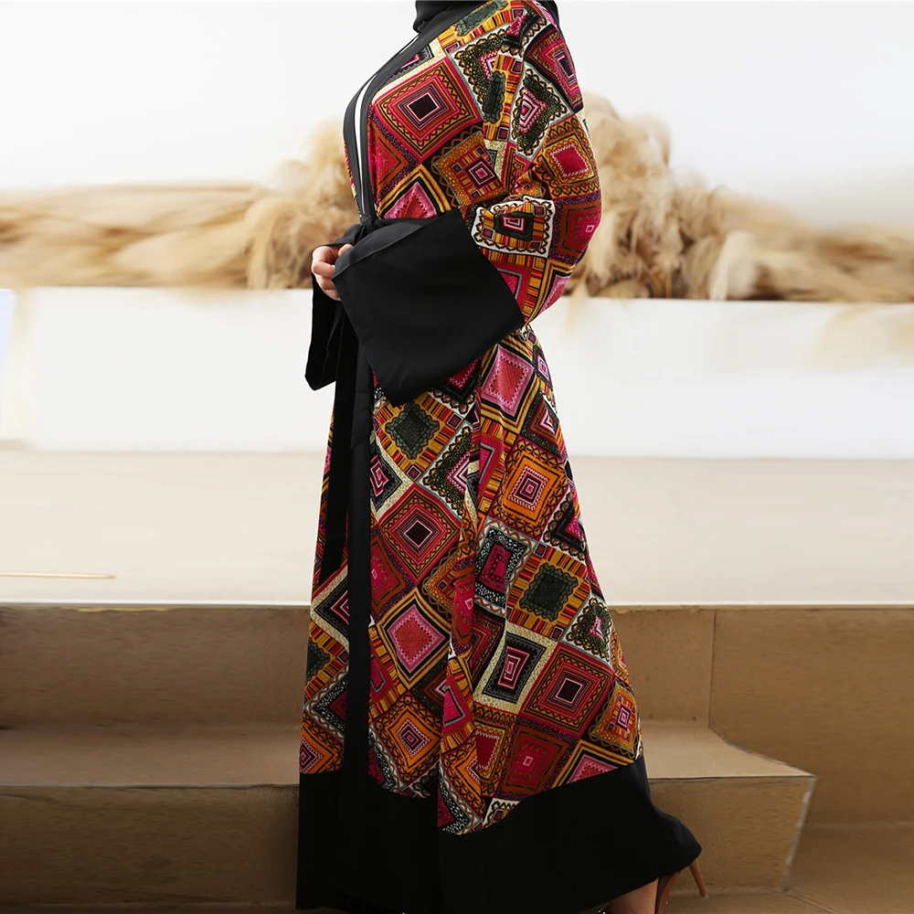 Кафтан Дубай абайя кимоно кардиган размера плюс хиджаб мусульманское платье для