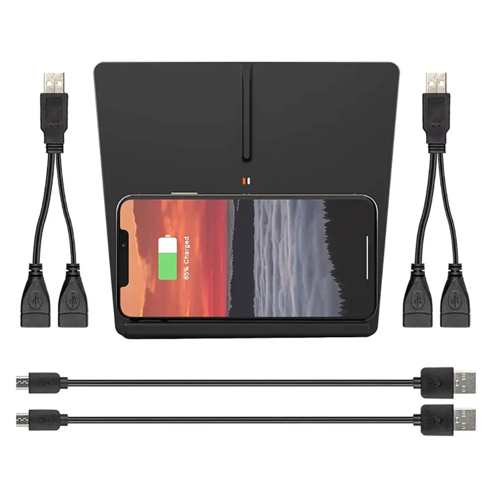 Беспроводное зарядное устройство для телефона двойное противоскользящее