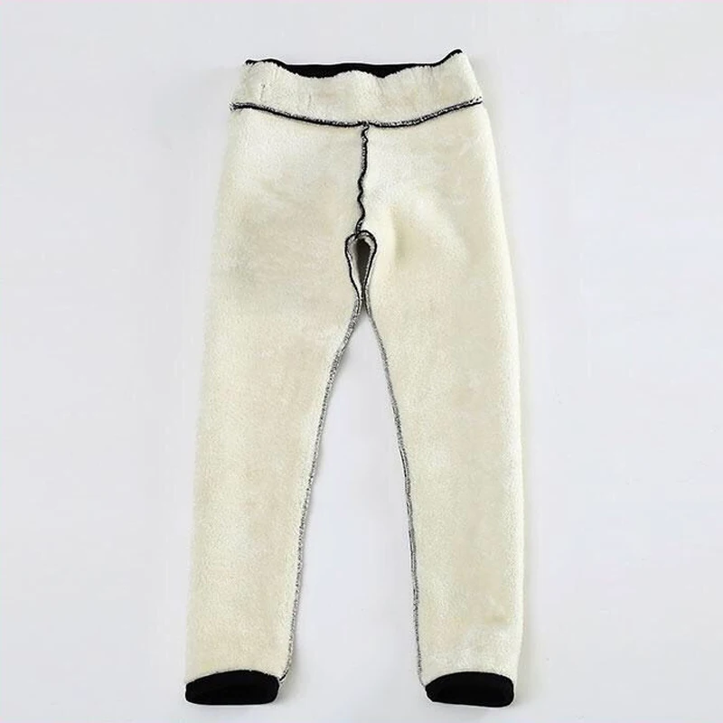 Women Fleece 1PC Wool High Quality Leggings Winter Velvet Hot Sale Warm Pants Black Skinny Trousers Lambskin Cashmere Thick