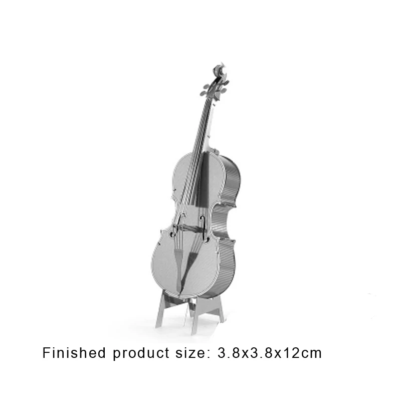 Bass Cello 3D металлическая модель головоломка игрушечный пистолет строительная машина несколько типов Diy лазерная резка нержавеющая сталь ручная сборка набор - Цвет: Bass Cello