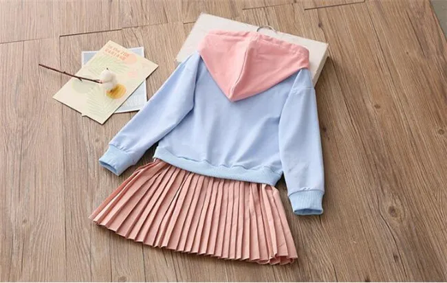 Новинка детское платье с длинным рукавом для девочек надписью платье-юбка |