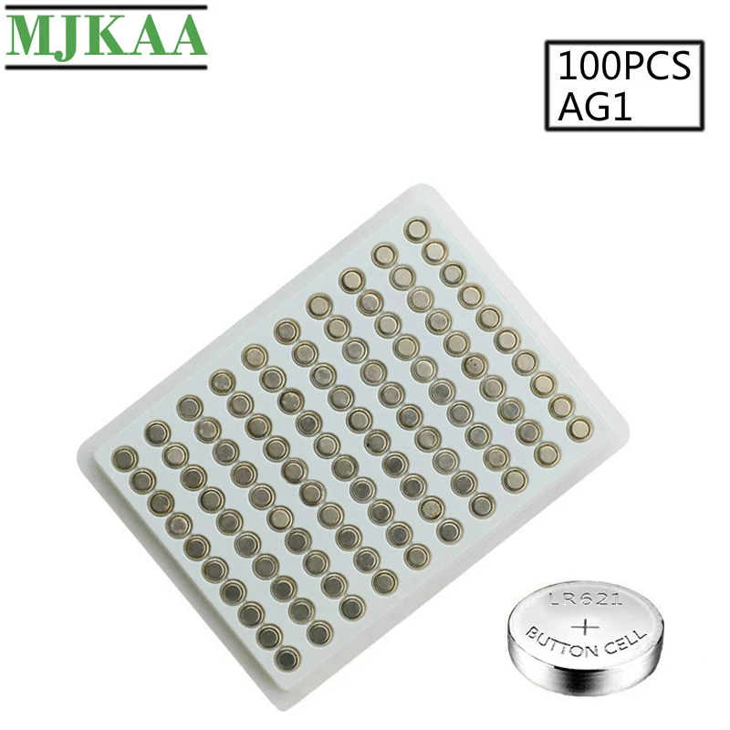 MJKAA 100 шт. AG1 1 55 в фотоэлементы батареи 364 SR621SW LR621 621 LR60 CX60 Кнопочная батарея для