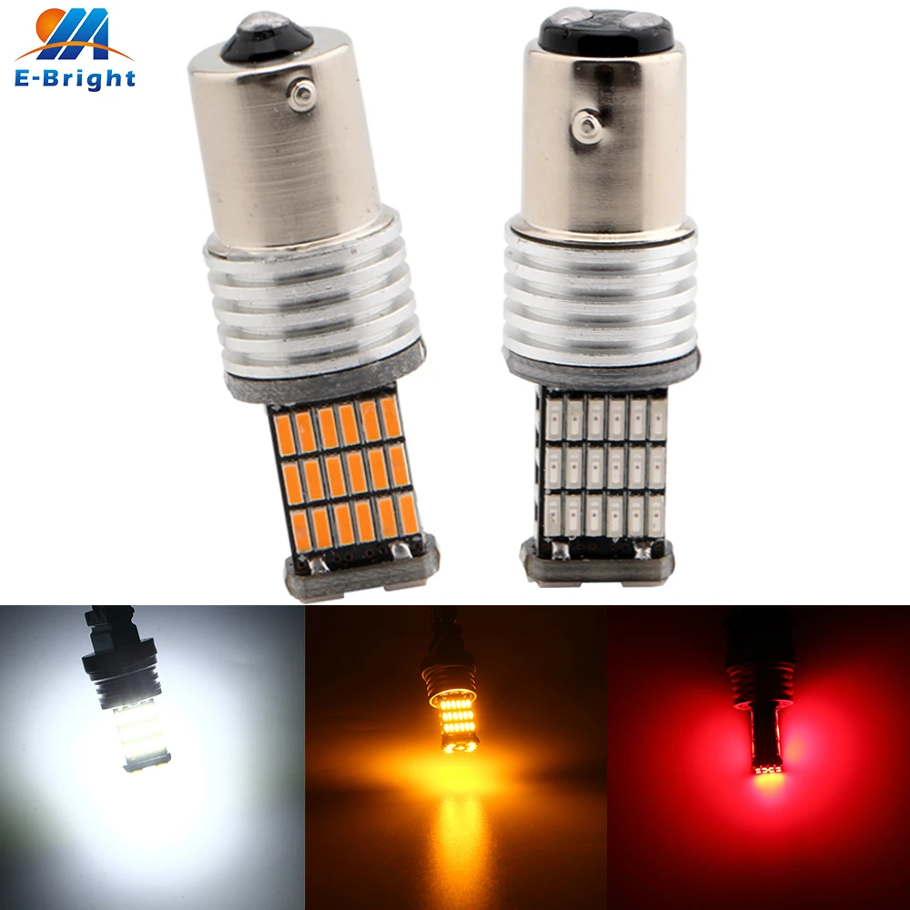 10 шт. Автомобильные светодиодные лампы Canbus 12 В 4014 45 SMD 1156 BA15S 1157 BAY15D|12v car led lamp|car amber