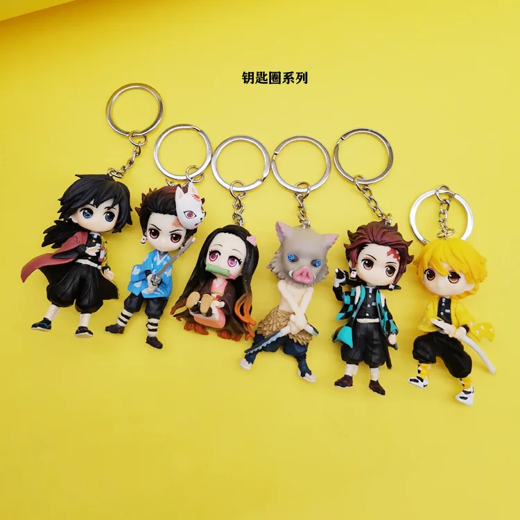 Арбузно-красный Аниме Фигурка модель демон убийца Kimetsu No Yaiba Q Posket Kamado Tanjirou Kamado Nezuko Agatsuma Zenitsu Фигурки игрушки - Цвет: Арбузно-красный