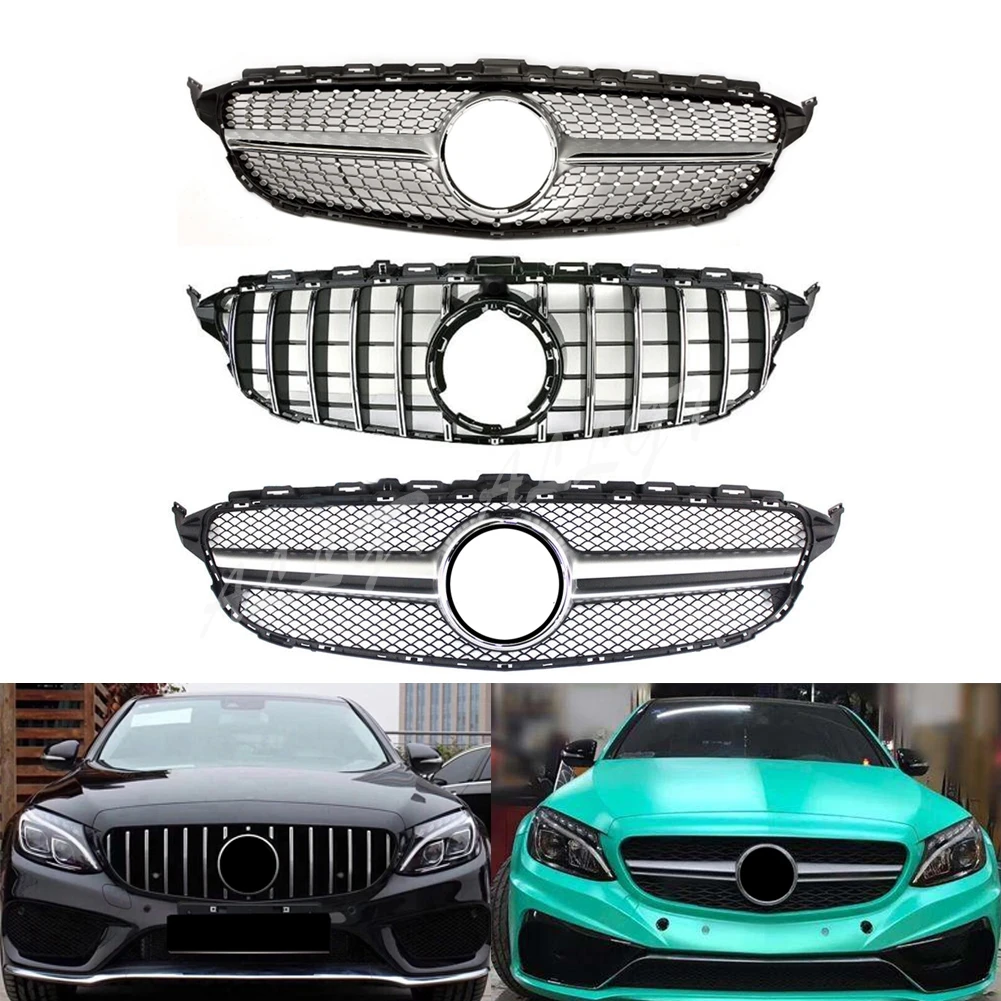 Передняя решетка бампера для автомобилей Mercedes Benz W205 C Class 2015 2016 2017 2018 Diamond GRT