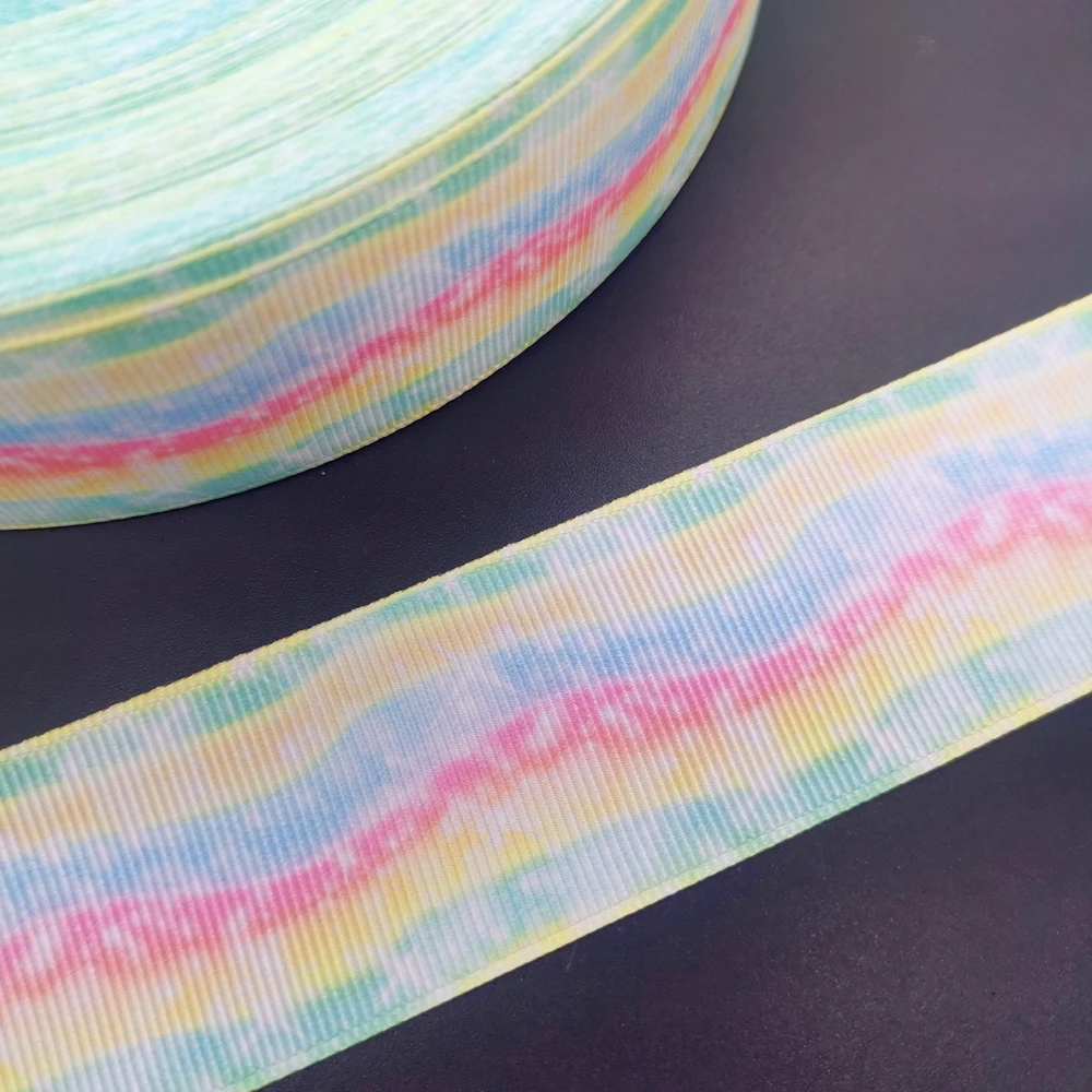 Новинка сделай сам 5 ярдов 38 мм Радужный цвет волнистый градационный рисунок
