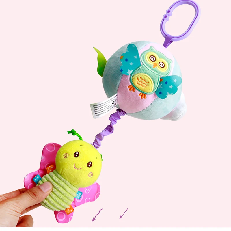 Детская кроватка с животными погремушки для детей развивающие плюшевые игрушки