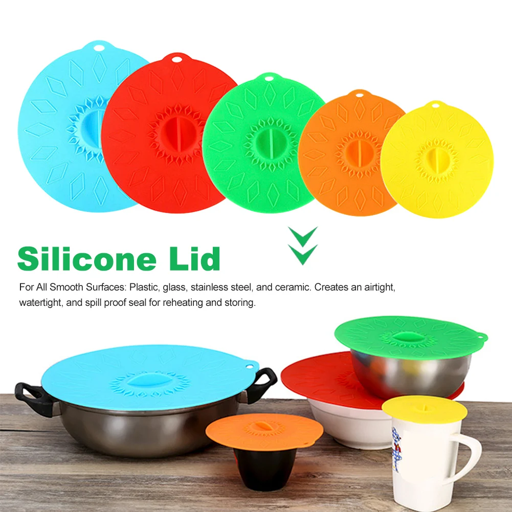 5 шт. силиконовая крышка для морозильной камеры различные размеры|Крышки посуды| |