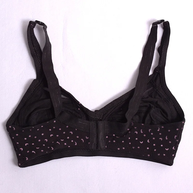 

Comfortable Women Bra Wire Free Without Padded Soft Lingerie Elastic Underwear Brassiere Bralette 3 Colors Size 34-42 C D Cup