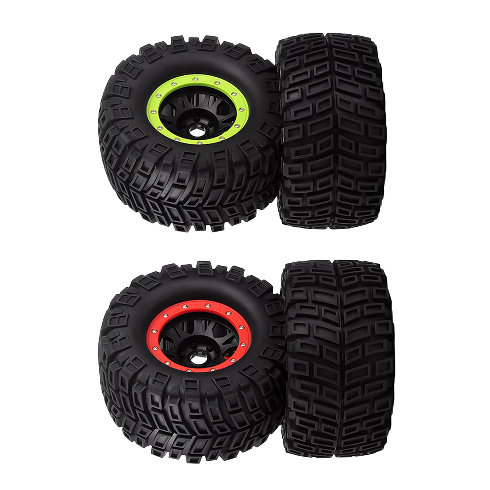 

2X RC 166mm Rubber Tyre Wheel Rim Fit for BUSH G5 E6 G2 Summit HPI Savage Hp 1/8 RC Monster Truck Car Spare Parts Accs