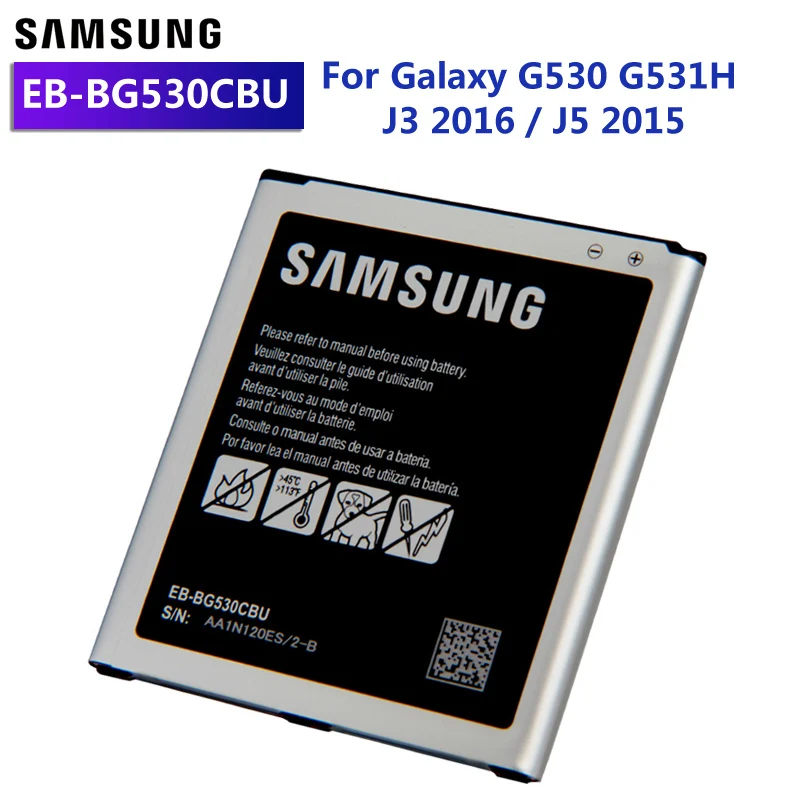 Аккумулятор для смартфона Samsung Galaxy J3 2016/J5 2015 EB BG530CBU емкость 2600 мАч|Аккумуляторы